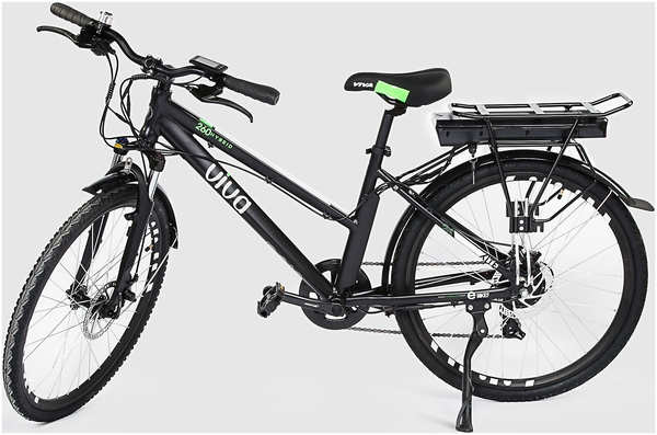 Велосипед электрический VIVA Kite hybrid, диаметр колес 26 дюймов, 7 скоростей, 25 км/ч, механические дисковые тормоза Tektro MD-M280, 190х60х110 см, черный 348446253970