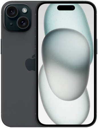 Смартфон Apple iPhone 15 128 ГБ Dual SIM черный 348446942088
