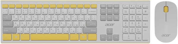 Комплект клавиатуры и мыши Acer OCC200 белый, желтый 348446983253