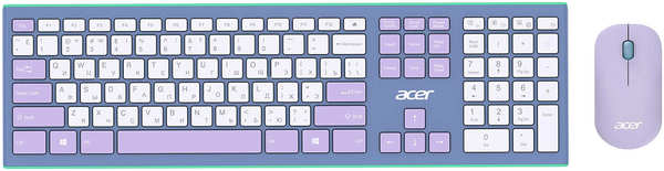 Комплект клавиатуры и мыши Acer OCC200 зеленый, фиолетовый 348446983255