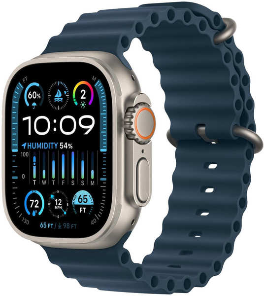 Смарт-часы Apple Watch Ultra 2 49 мм Titanium ремешок Ocean синий 348446984964