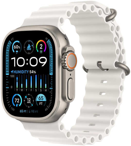 Смарт-часы Apple Watch Ultra 2 49 мм Titanium ремешок Ocean белый 348446984983