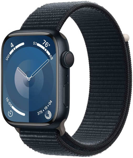Смарт-часы Apple Watch Series 9 45 мм плетеный ремешок черный 348446987392