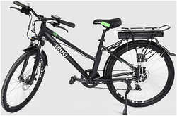 Велосипед электрический VIVA Kite hybrid, диаметр колес 26 дюймов, 7 скоростей, 25 км / ч, механические дисковые тормоза Tektro MD-M280, 190х60х110 см, черный