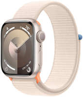 Смарт-часы Apple Watch Series 9 41 мм плетеный ремешок золотой