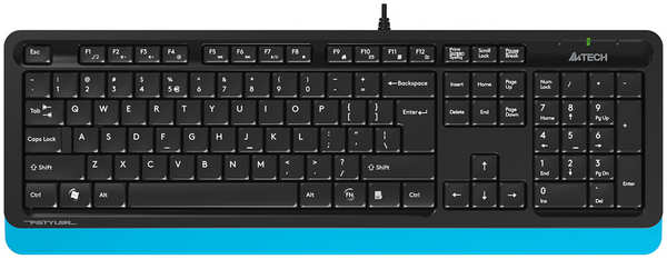 Клавиатура A4Tech A4 Fstyler FK10 USB Черно синяя