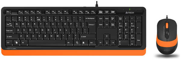Клавиатура и мышь A4Tech F1010 Оранжевая 3601523