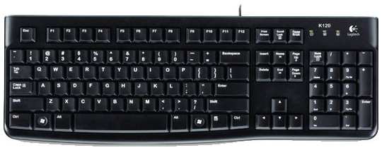 Клавиатура Logitech K120 for business USB Черная 3601941