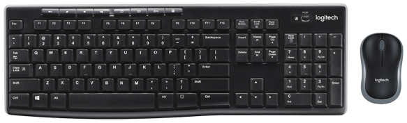 Клавиатура и мышь Logitech Комплект (клавиатура+мышь) MK270 USB беспроводной Черный 3601969