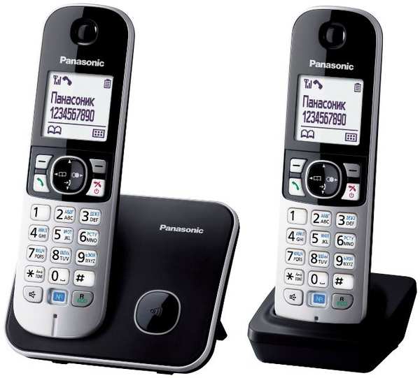Радиотелефон Panasonic KX-TG6812 Черный 3605416