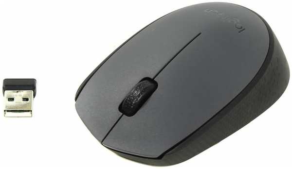 Мышь Logitech M170 оптическая беспроводная USB Серо черная 3609400