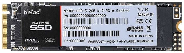 Твердотельный накопитель(SSD) Netac 512Gb NT01N930E-512G-E4X 3631663