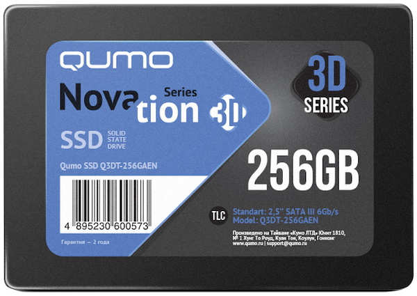 Твердотельный накопитель(SSD) Qumo 256Gb Q3DT-256GAEN