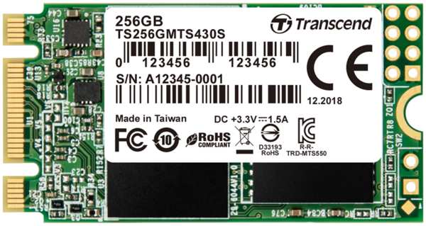 Твердотельный накопитель(SSD) Transcend 256Gb TS256GMTS430S 3631810