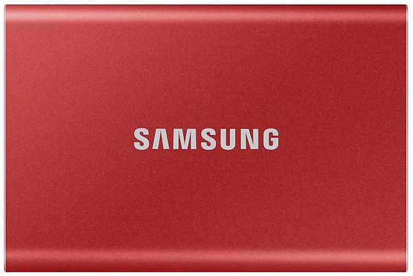 Твердотельный накопитель(SSD) Samsung Внешний твердотельный накопитель(SSD) Portable SSD T7 2Tb MU-PC2T0R WW Красный 3632485