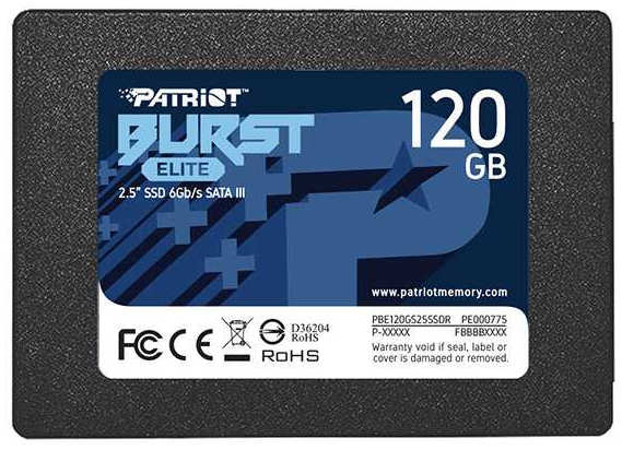 Твердотельный накопитель(SSD) Patriot Memory Patriot Burst Elite 120Gb PBE120GS25SSDR 3633051
