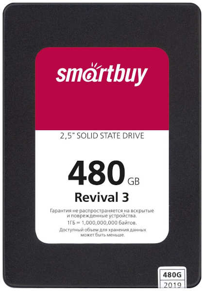 Твердотельный накопитель(SSD) SmartBuy Revival 3 480Gb SB480GB-RVVL3-25SAT3 3633642