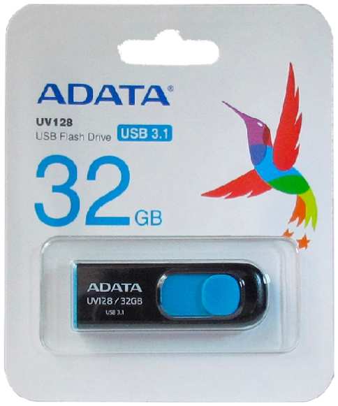 Флешка Adata A-data DashDrive UV128 AUV12832GRBE 32Gb Синяя 3633792