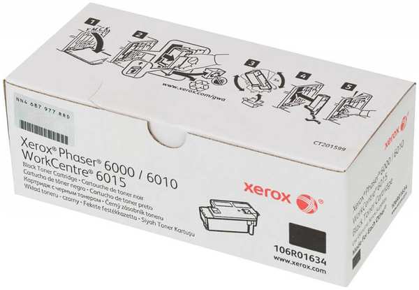 Картридж лазерный Xerox 106R01634 черный (2000стр.) для Ph 6000 6010N WC 6015 3634700