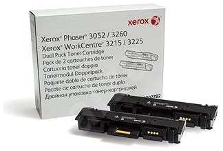 Картридж лазерный Xerox 106R02782 черный x2упак. (6000стр.) для Phaser 3052 3260 WC 3215 3225 3634722