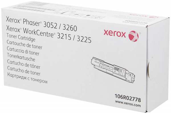 Картридж лазерный Xerox 106R02778 черный (3000стр.) для Ph 3052 3260 WC 3215 3225 3634726