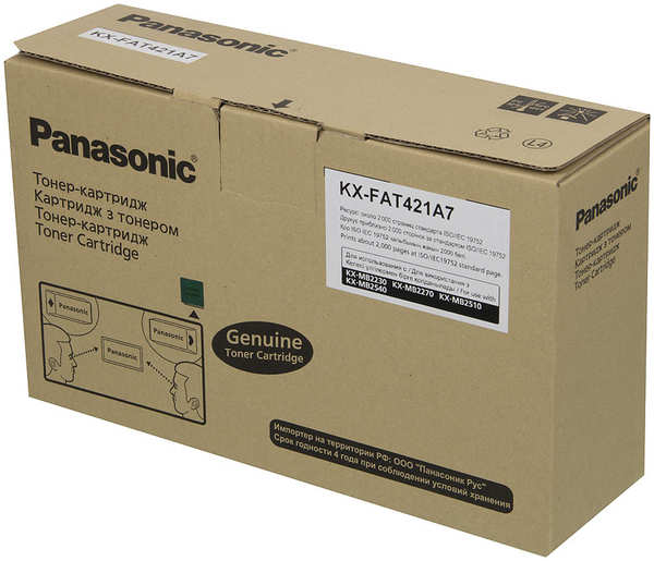 Картридж лазерный Panasonic KX-FAT421A7 черный (2000стр.) для KX-MB2230 2270 2510 2540 3634839
