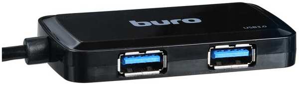 Разветвитель USB Buro BU-HUB4-U3.0-S Черный 3638307