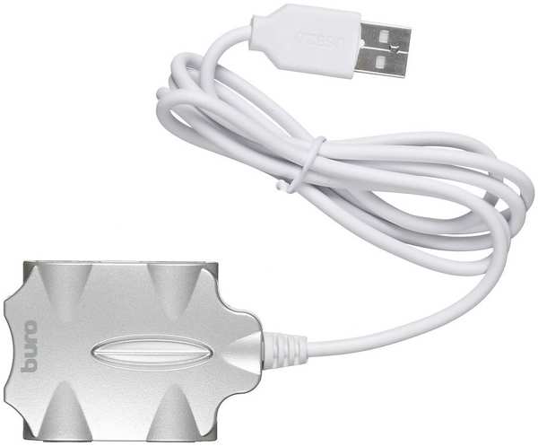 Разветвитель USB Buro BU-HUB4-0.5-U2.0-Candy Серебряный 3638309