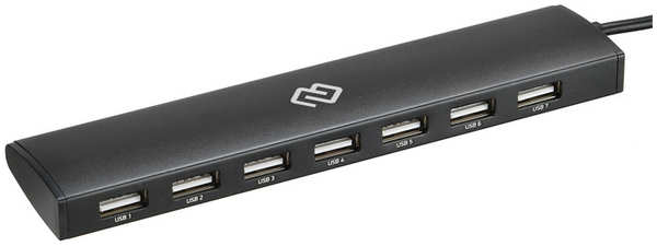 Разветвитель USB Digma HUB-7U2.0-UC-B Черный 3638398