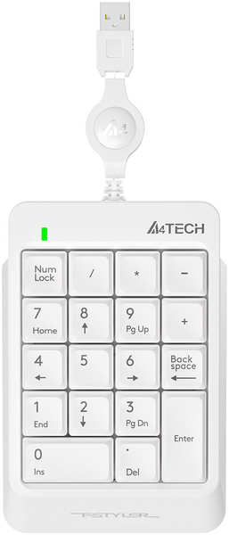 Числовой блок A4Tech Fstyler FK13 USB ( WHITE ) Белый 3638865