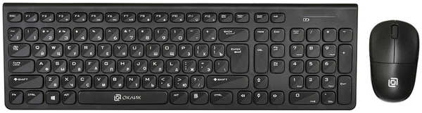 Клавиатура и мышь Oklick 220M Черная