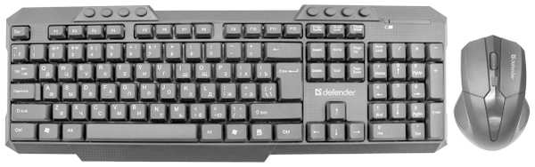 Клавиатура и мышь Defender Комплект (клавиатура+мышь) Jakarta C-805 RU беспроводной 45805 Черный 3651310