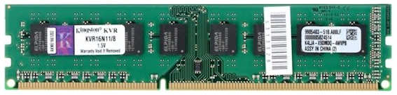 Оперативная память Kingston 8Gb DDR3 KVR16N11 8WP 3652091