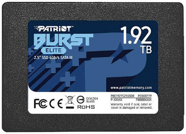 Твердотельный накопитель(SSD) Patriot Memory Burst Elite 1920Gb PBE192TS25SSDR