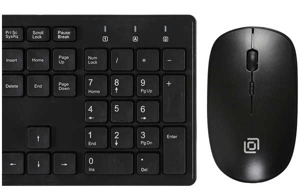 Клавиатура и мышь Oklick 240M Черная 3655757