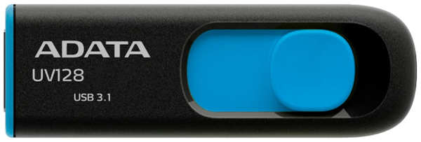 Флешка Adata DashDrive UV128 USB 3.0 AUV128-64G-RBE 64Gb Черная 3656148