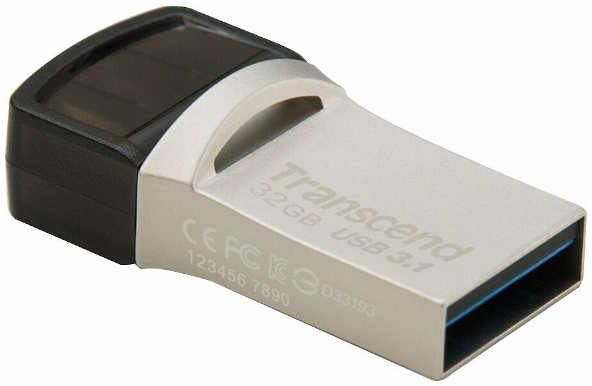 Флешка Transcend JetFlash 890S USB 3.1 TS32GJF890S 32Gb Серебристая 3656229