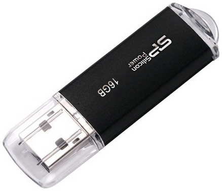 Флешка Silicon Power UFD ULTIMA II-I USB 2.0 SP016GBUF2M01V1K 16Gb Черная