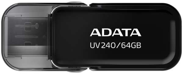 Флешка Adata UV240 USB2.0 AUV240-64G-RBK 64Gb Черная 3656735