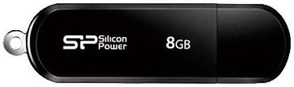 Флешка Silicon Power LuxMini 322 USB 2.0 SP008GBUF2322V1K 8Gb Черная