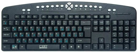 Клавиатура CBR KB 340GM Black-Silver USB (2018) 3658588