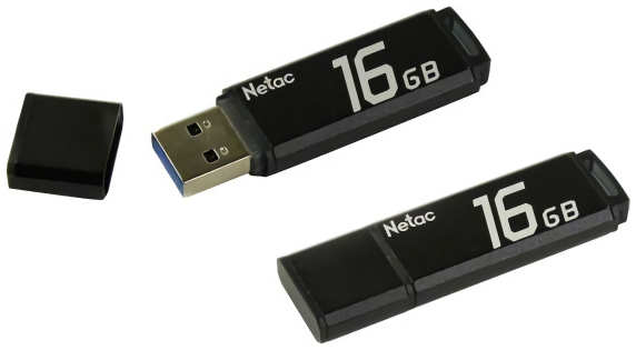 Флешка Netac U351 USB 3 0 NT03U351N-016G-30BK 16Gb Черная