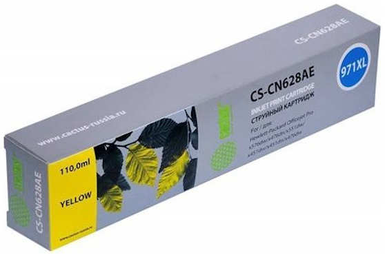 Картридж струйный Cactus CS-CN628AE 971XL желтый для HP Officejet Pro X476dw X576dw X451dw 113мл 3659019