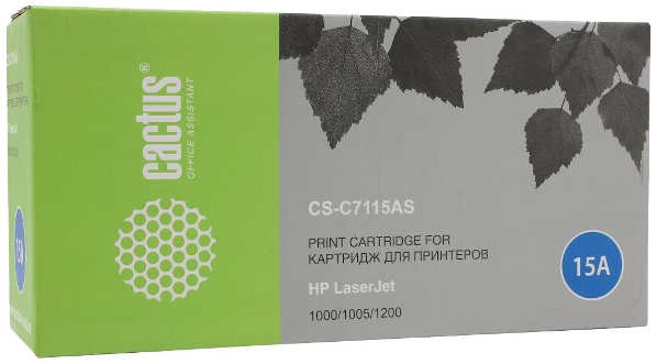 Тонер Cactus CS-C7115AS черный для для принтеров HP LaserJet 1000 1005 1200 2500стр 3659103