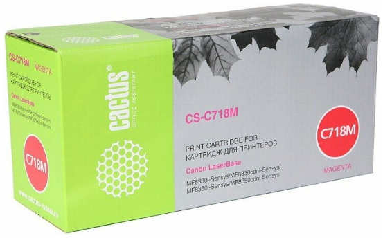 Тонер Cactus CS-C718M пурпурный для Canon LBP-7200 2900стр 3659127