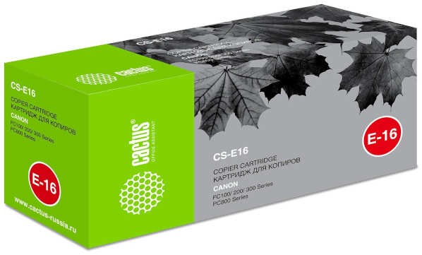 Тонер Cactus CS-E16 черный для Canon FC100 200 300 Series PC800 Series 2000стр 3659143