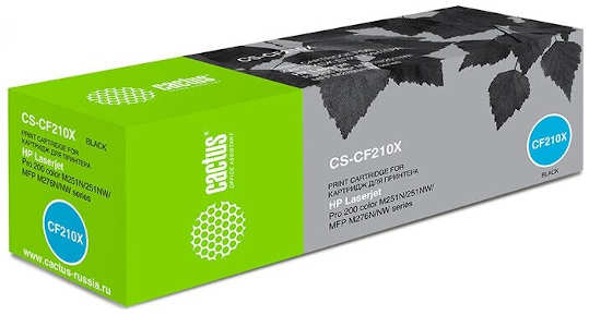 Тонер Cactus CS-CF210X черный для HP LaserJet Pro 200 M251 M276 2400стр 3659185