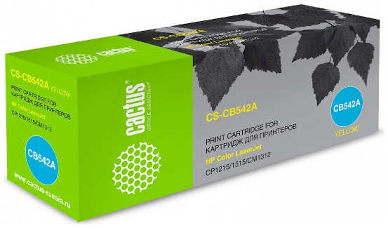 Тонер Cactus CS-CB542A для HP Color LaserJet CP1215 1515 CM1312 1400стр