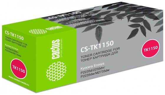Тонер Cactus CS-TK1150 черный 3000стр для Kyocera Ecosys P2235d P2235dn P2235dw M2735dw 3659250