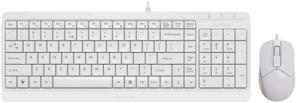 Клавиатура и мышь A4Tech Fstyler F1512 Белые 3659642